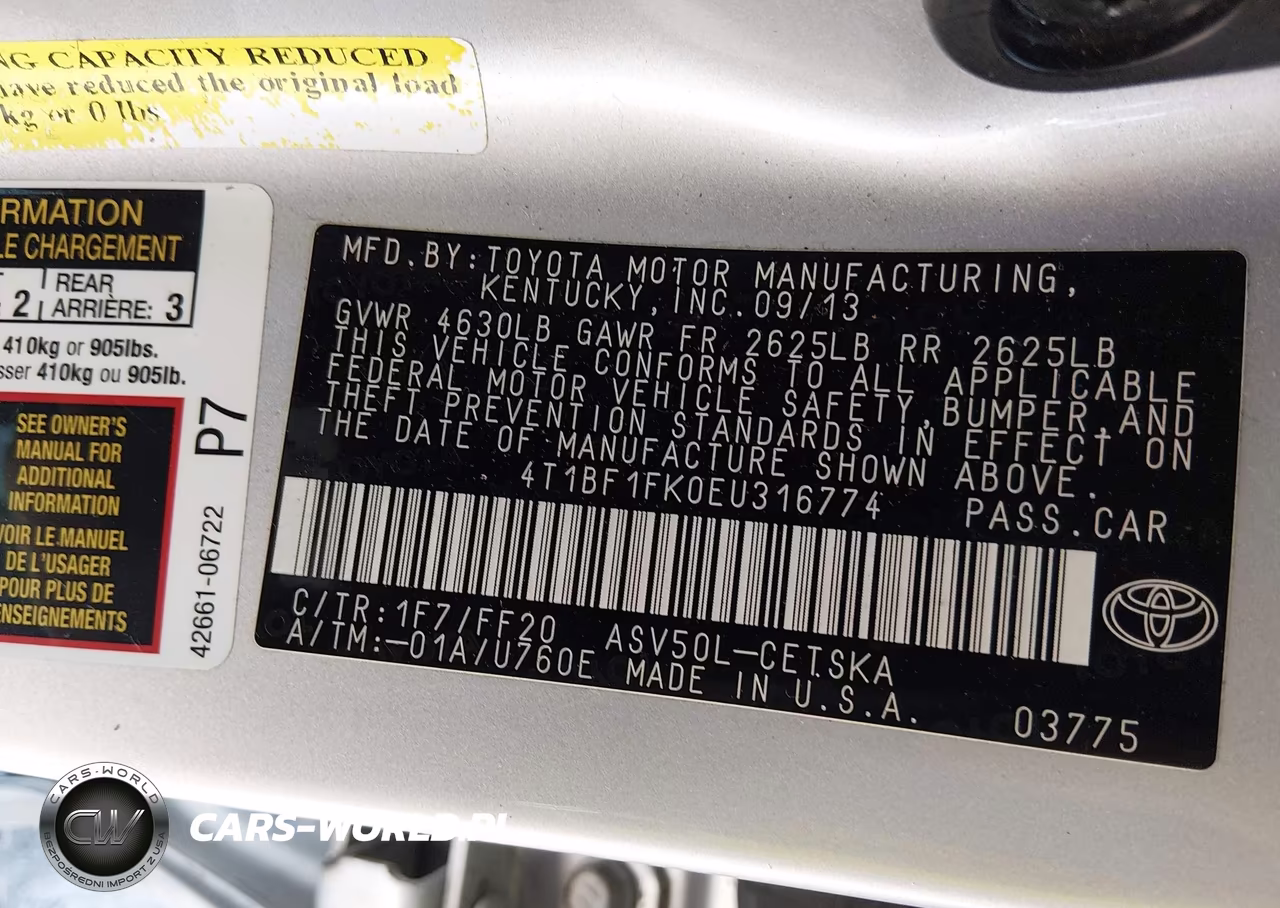 2014 Toyota Camry Se VIN:4T1BF1FK0EU316774 - 9