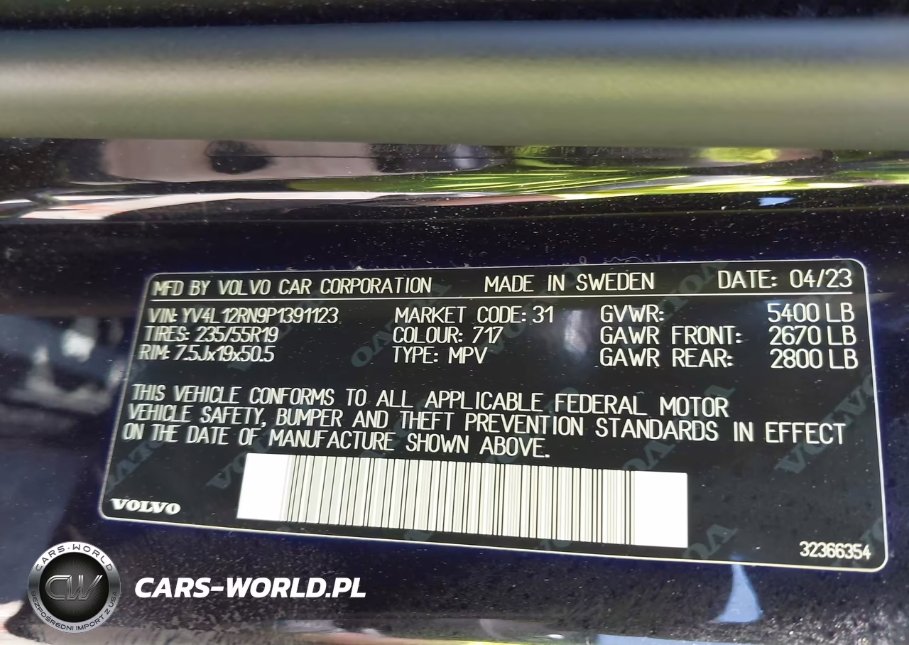 2023 Volvo Xc60 B5 Plus Bright Theme VIN:YV4L12RN9P1391123 - 9