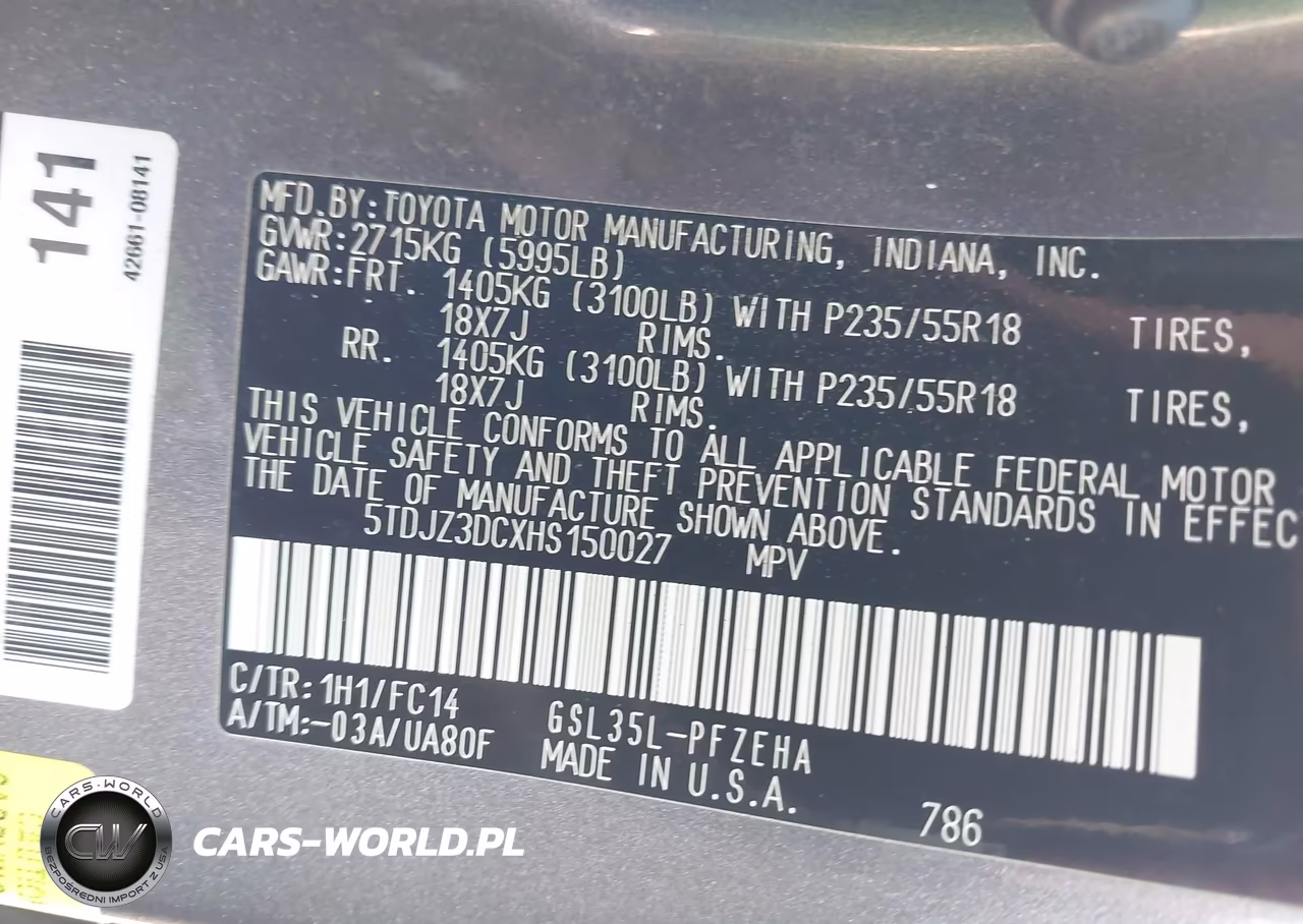 2017 Toyota Sienna Le 7 Passenger VIN:5TDJZ3DCXHS150027 - 9