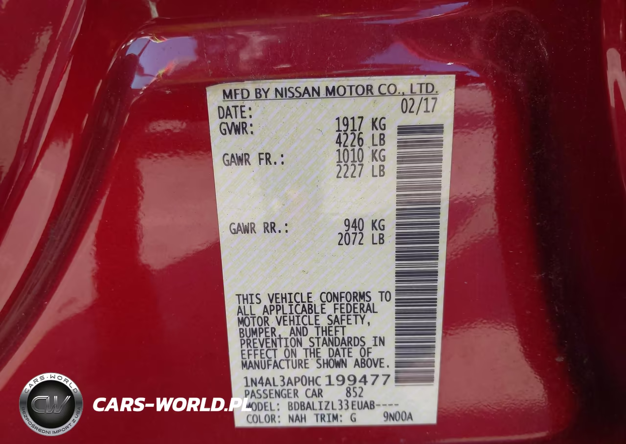 2017 Nissan Altima 2.5 Sv VIN:1N4AL3AP0HC199477 - 9