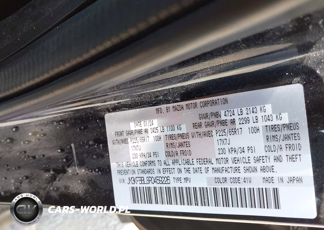 2024 Mazda Cx-5 2.5 S Select VIN:JM3KFBBL8R0459226 - 9