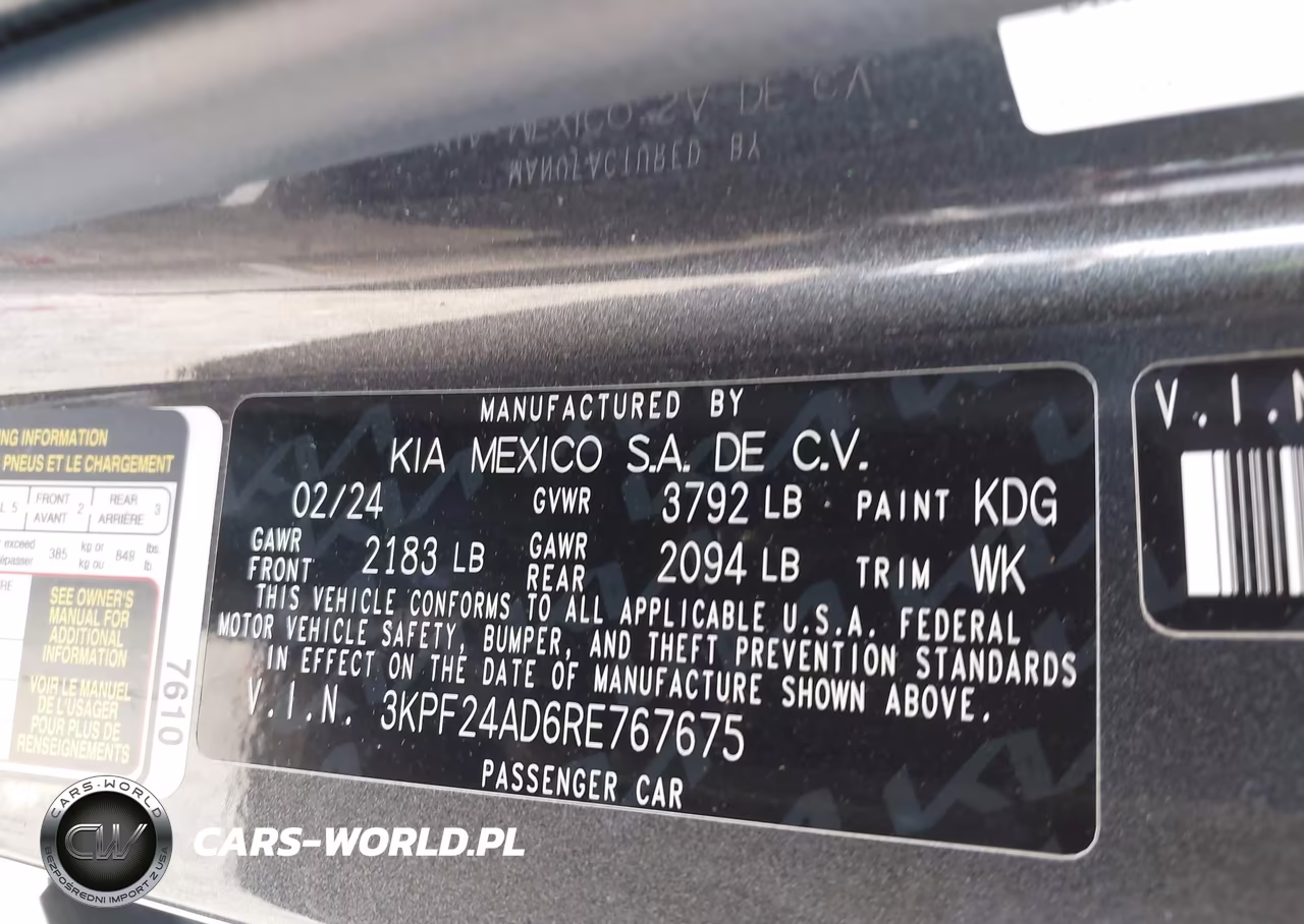 2024 Kia Forte Lxs VIN:3KPF24AD6RE767675 - 9