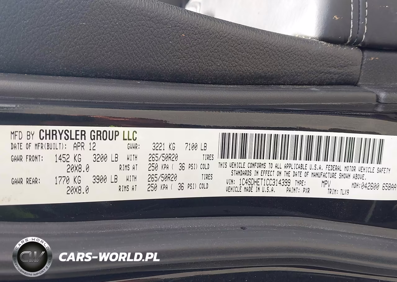 2012 Dodge Durango Citadel VIN:1C4SDHET1CC314399 - 9