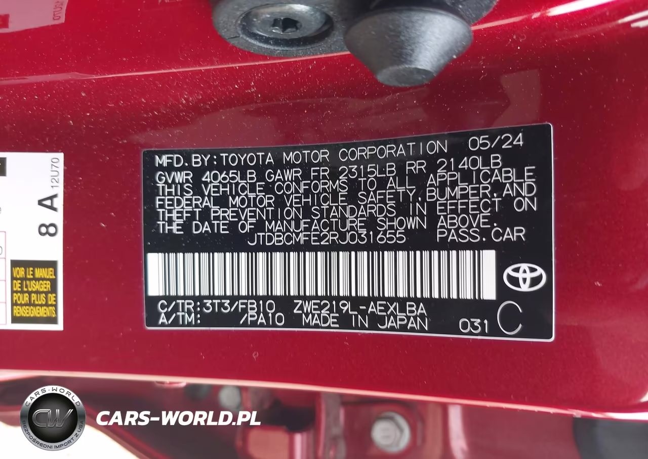 2024 Toyota Corolla Hybrid Le VIN:JTDBCMFE2RJ031655 - 9