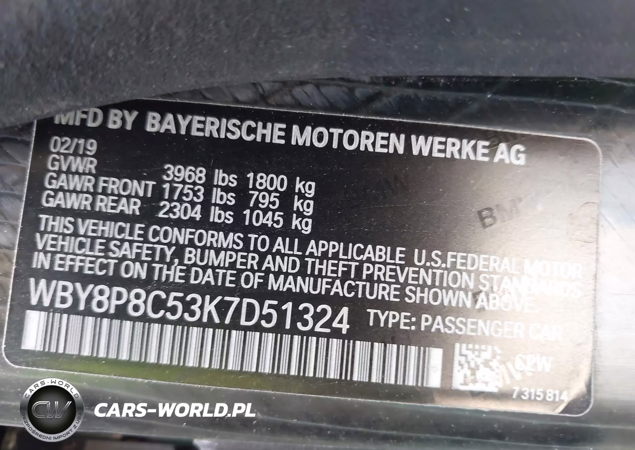 2019 BMW I3S 120Ah W-Range Extender VIN:WBY8P8C53K7D51324 - 9