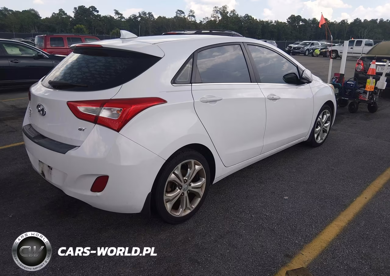 2014 Hyundai Elantra Gt Base W-Blue VIN:KMHD35LHXEU182390 - 4