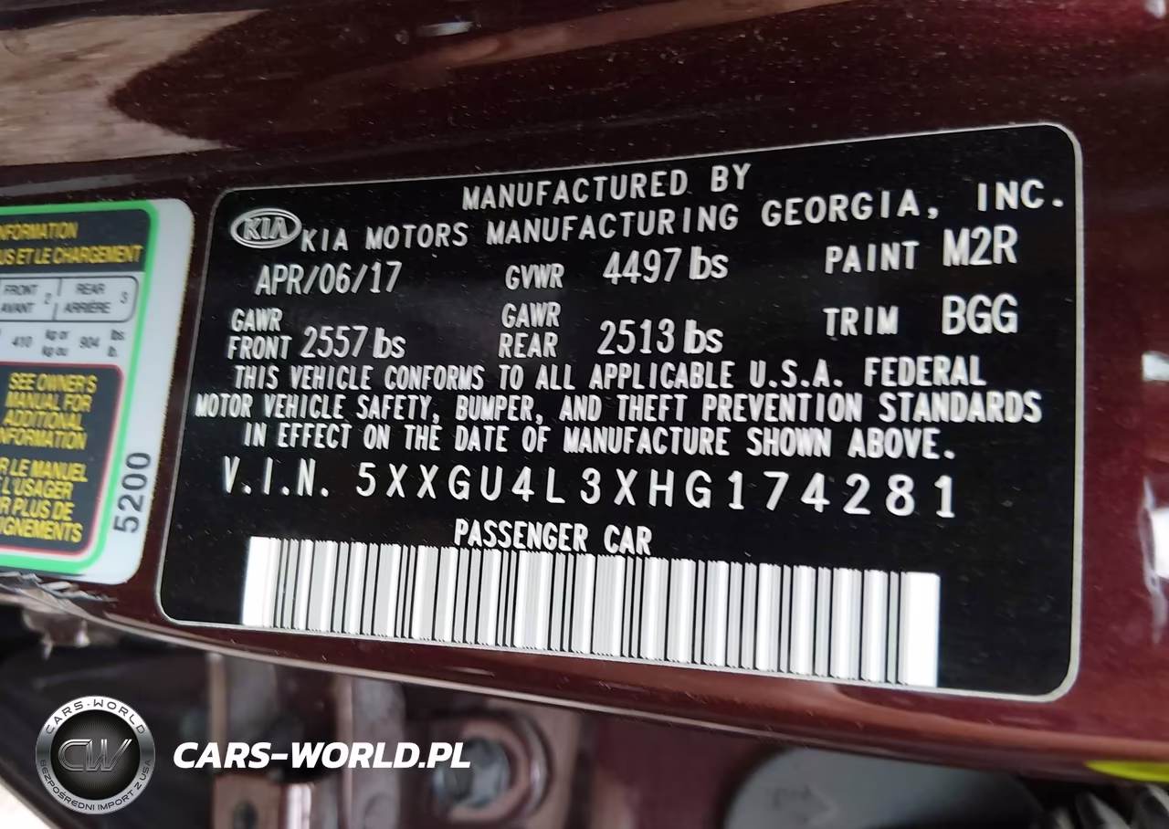 2017 Kia Optima Ex VIN:5XXGU4L3XHG174281 - 9