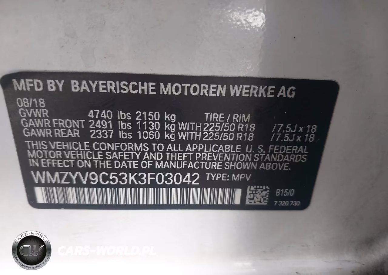 2019 Mini Countryman John Cooper Works VIN:WMZYV9C53K3F03042 - 9