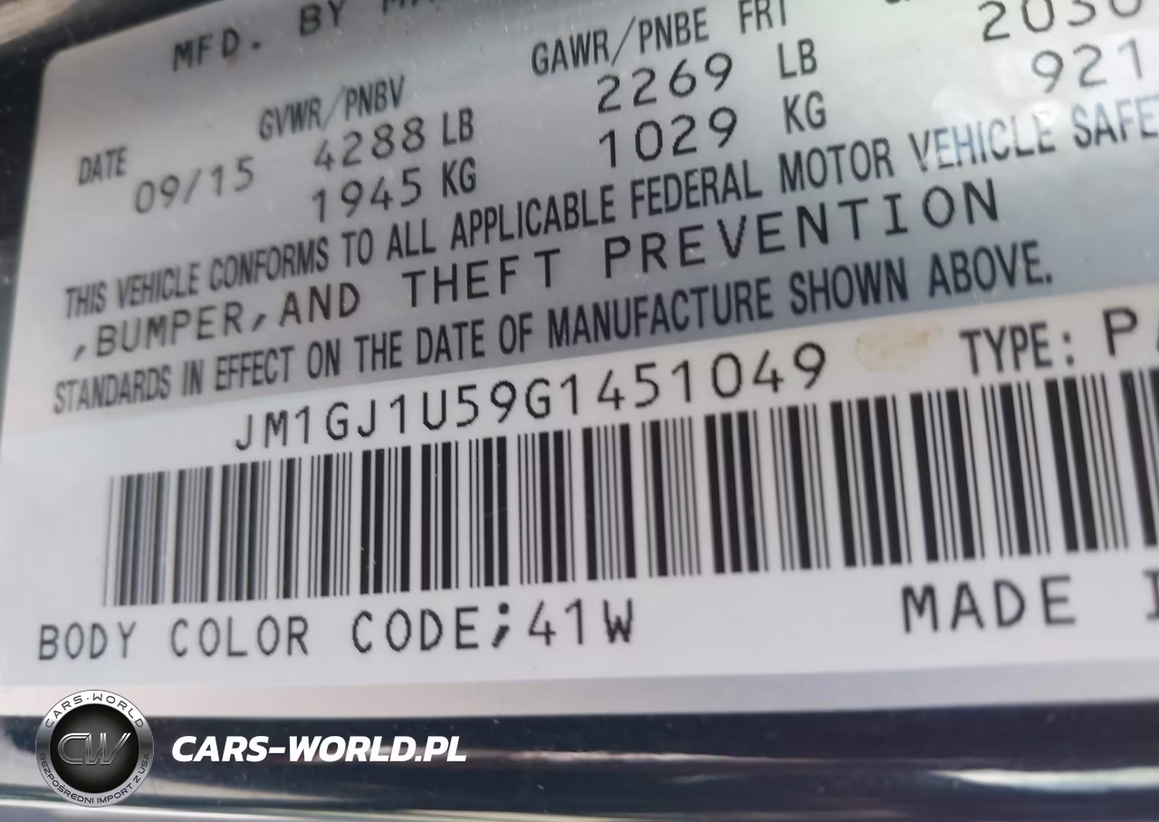 2016 Mazda Mazda6 I Sport VIN:JM1GJ1U59G1451049 - 9