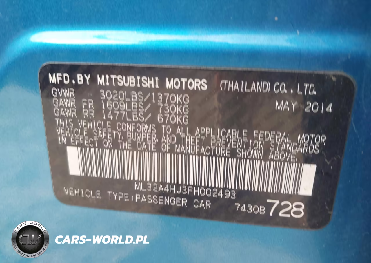2015 Mitsubishi Mirage Es-Rf VIN:ML32A4HJ3FH002493 - 9