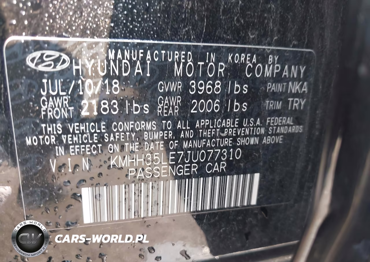 2018 Hyundai Elantra Gt VIN:KMHH35LE7JU077310 - 9