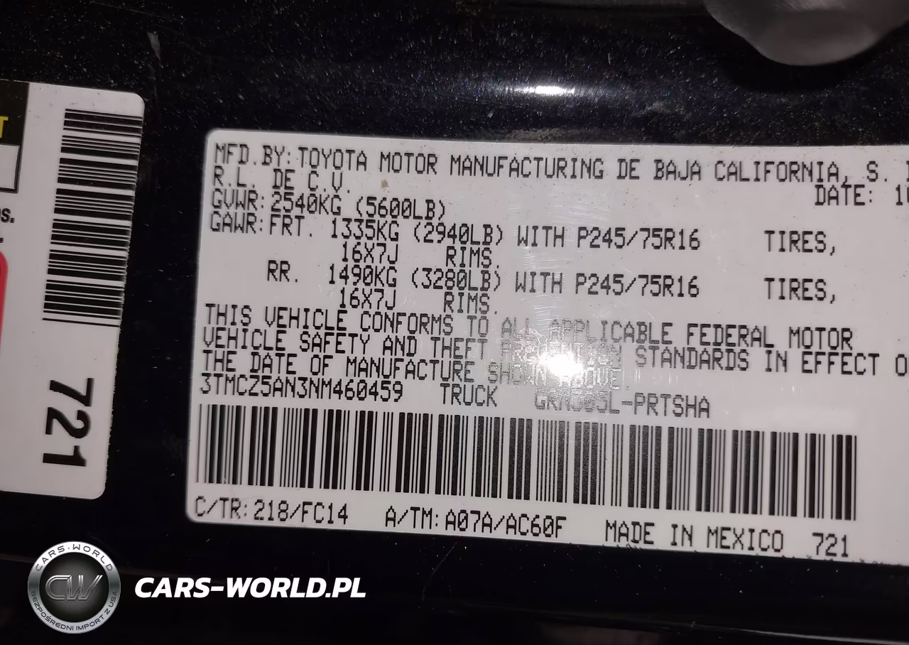 2022 Toyota Tacoma Sr5 V6 VIN:3TMCZ5AN3NM460459 - 9
