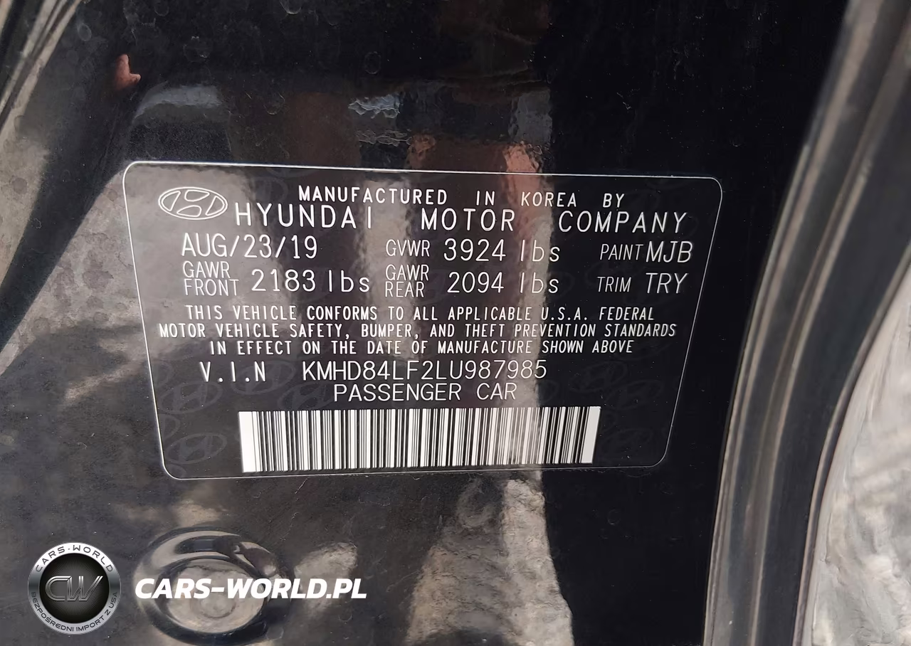 2020 Hyundai Elantra Sel VIN:KMHD84LF2LU987985 - 9