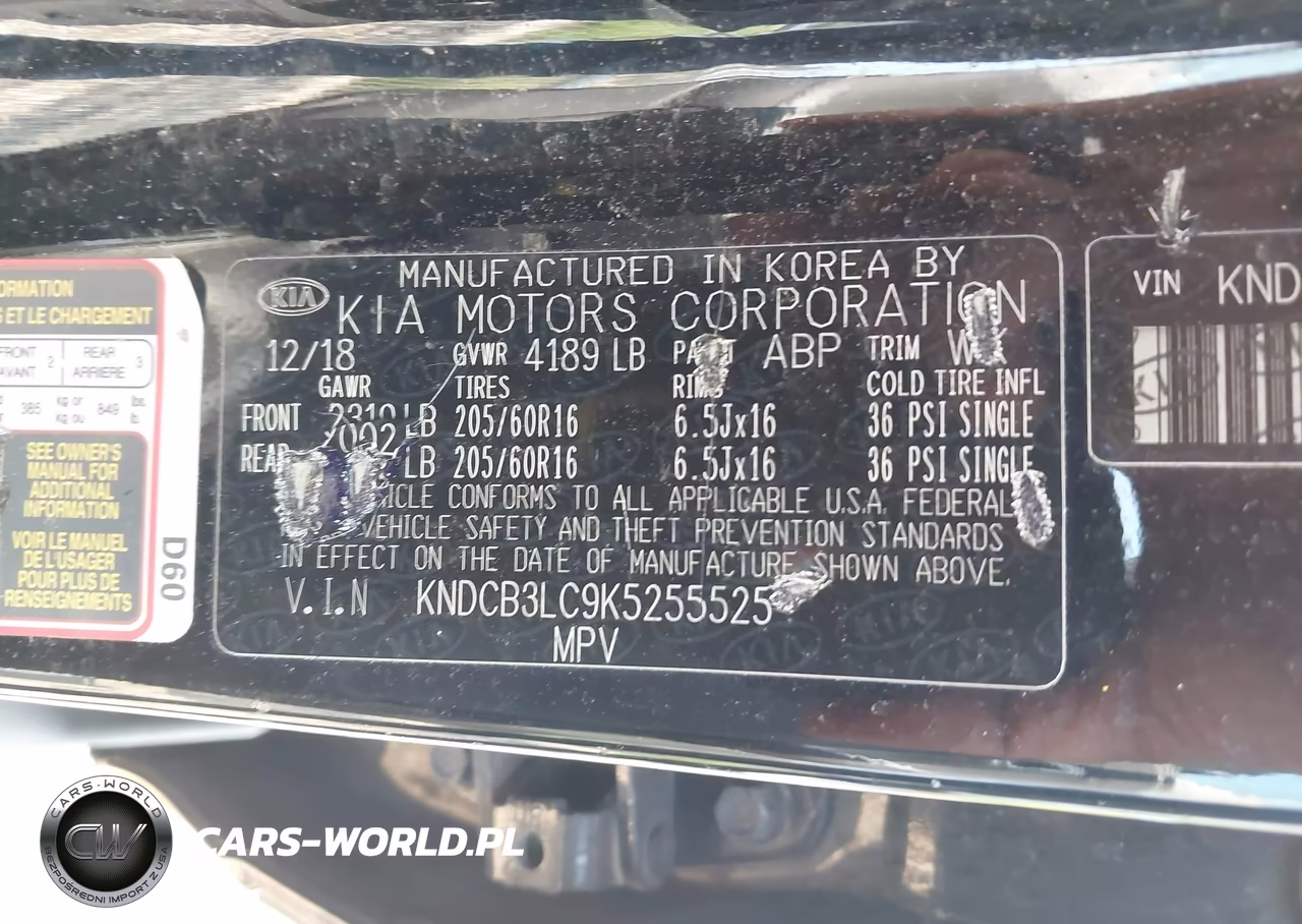 2019 Kia Niro Lx VIN:KNDCB3LC9K5255525 - 9
