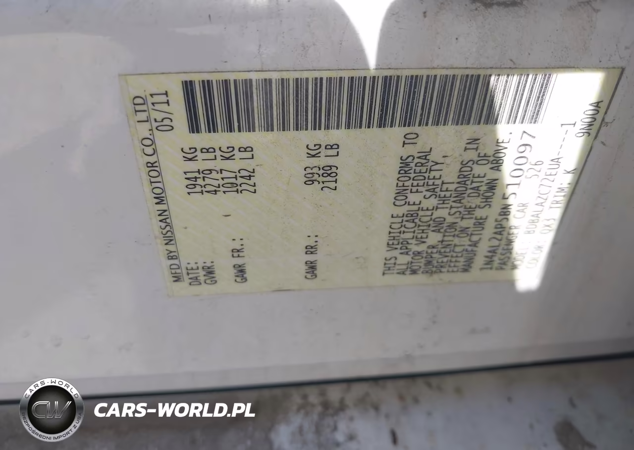2011 Nissan Altima 2.5 VIN:1N4AL2AP5BN510097 - 9