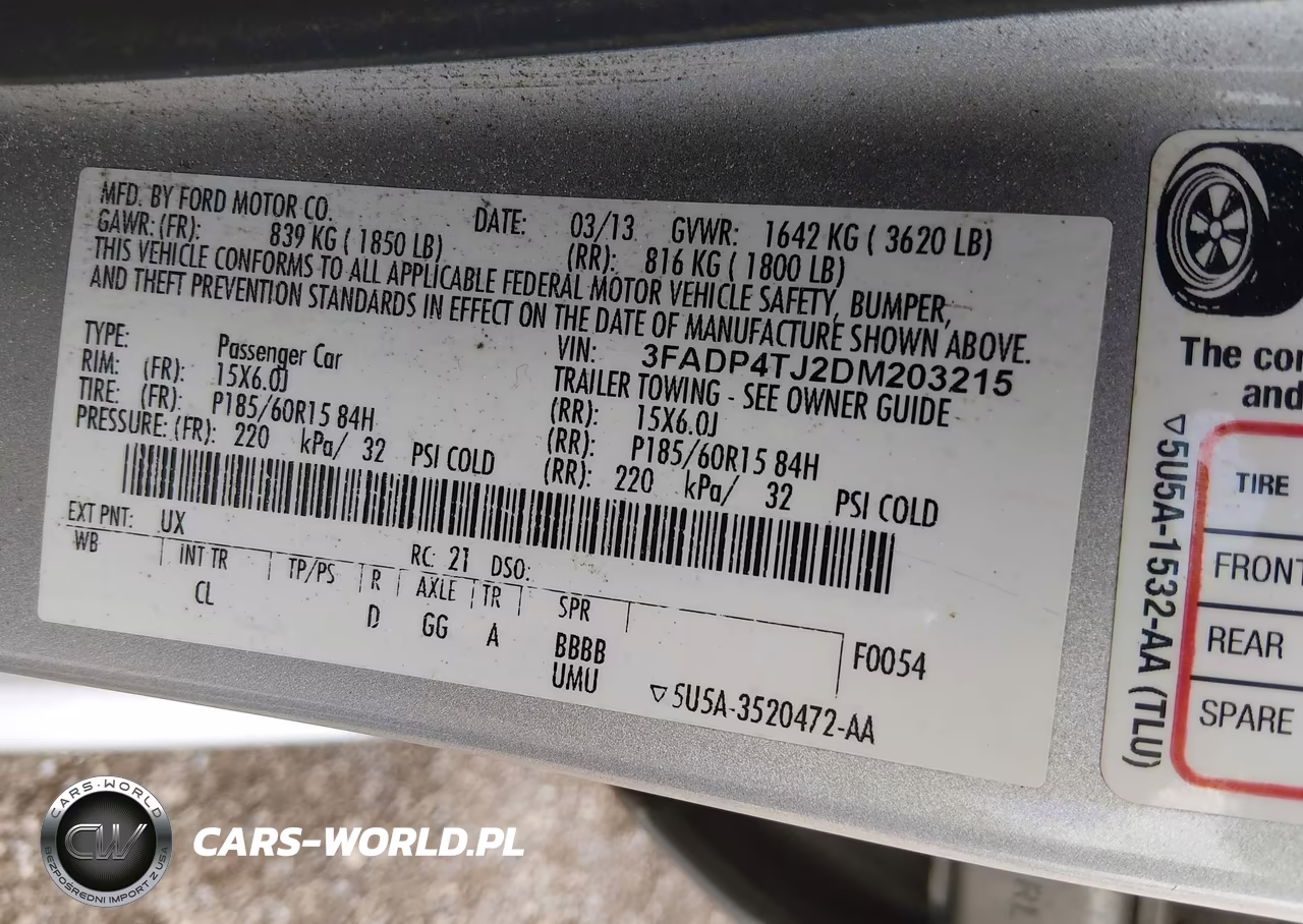 2013 Ford Fiesta S VIN:3FADP4TJ2DM203215 - 9