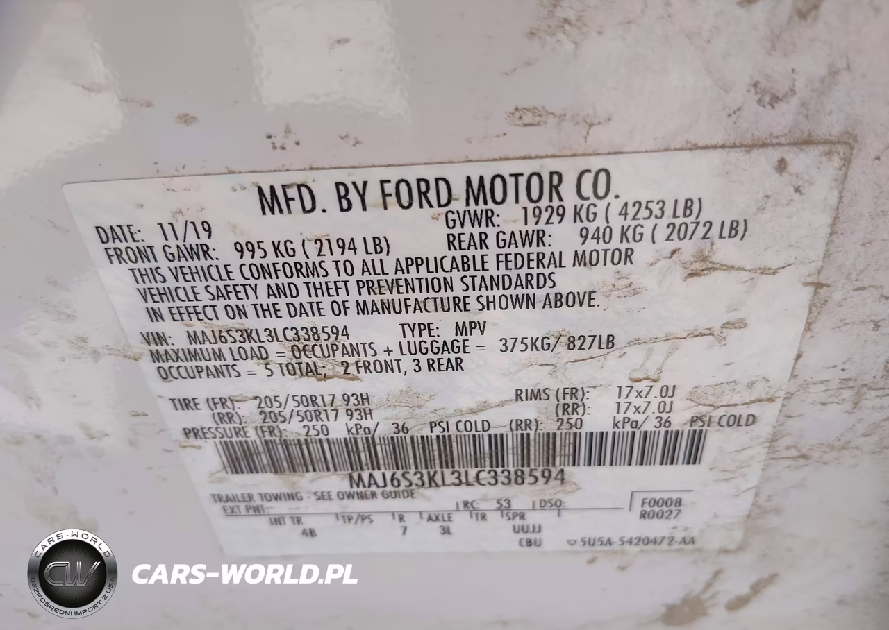 2020 Ford Ecosport Titanium VIN:MAJ6S3KL3LC338594 - 9