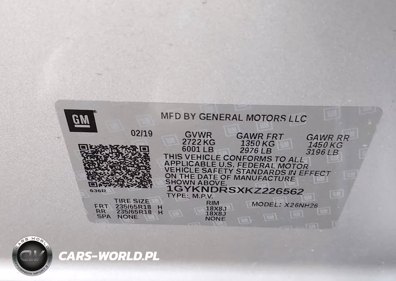 2019 Cadillac Xt5 Luxury VIN:1GYKNDRSXKZ226562 - 9