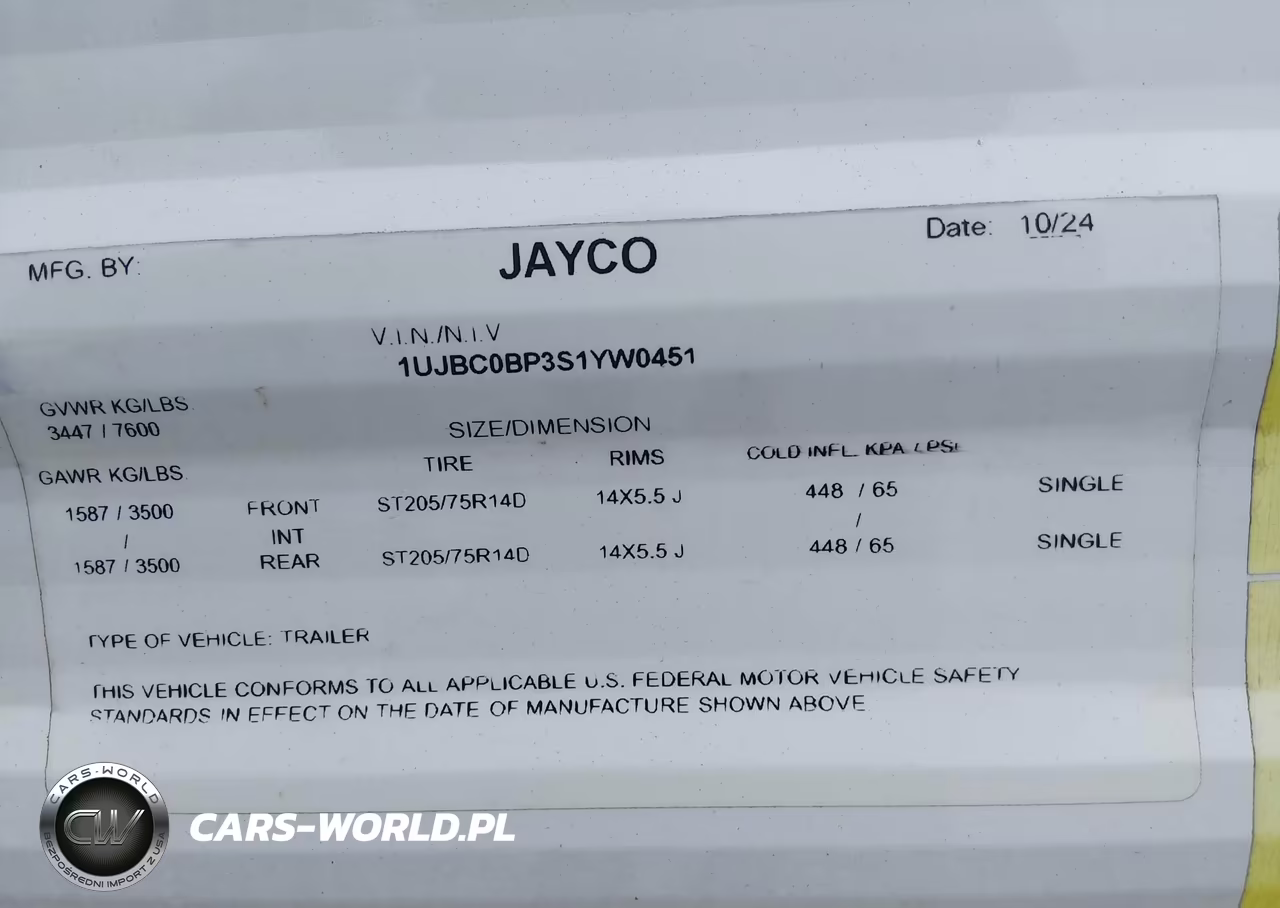 2025 Jayco Other VIN:1UJBC0BP3S1YW0451 - 9