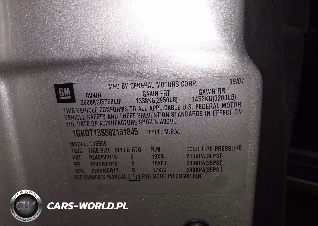 2008 GMC Envoy Slt VIN:1GKDT13S682151845 - 9