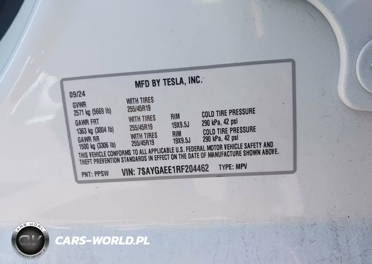 2024 Tesla Model Y Long Range Dual Motor All-Wheel Drive VIN:7SAYGAEE1RF204462 - 9