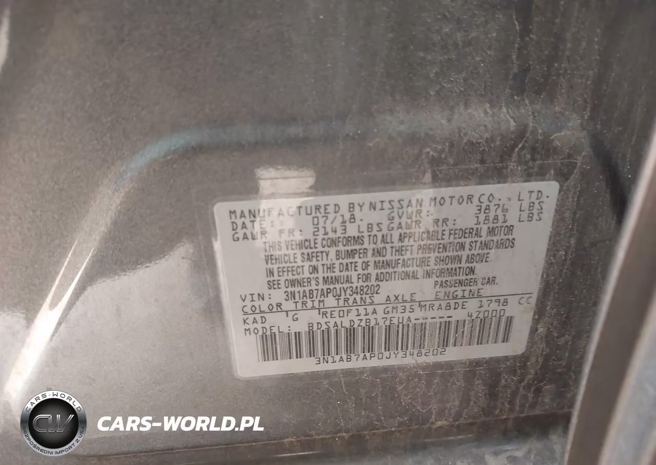 2018 Nissan Sentra Sv VIN:3N1AB7AP0JY348202 - 9
