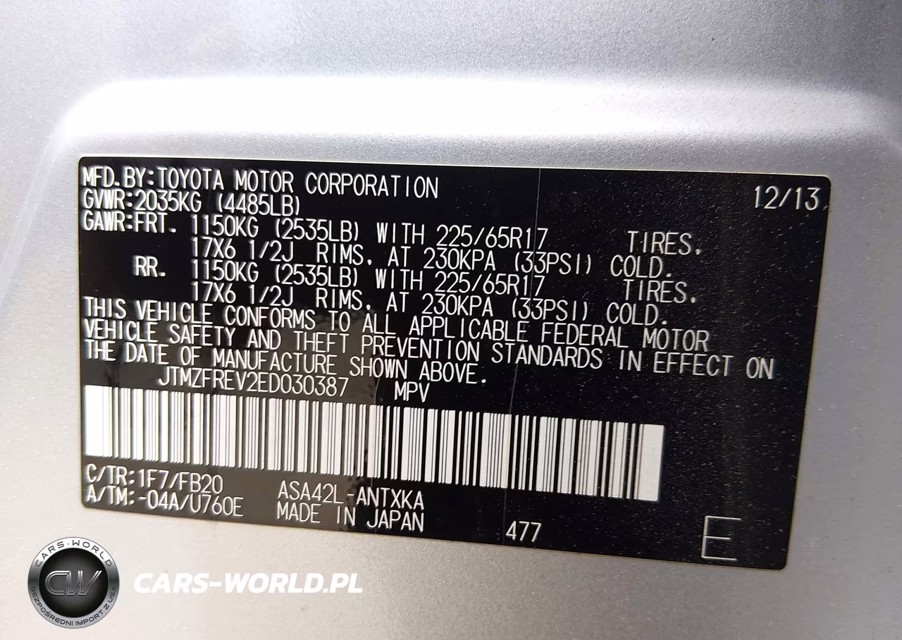 2014 Toyota Rav4 Le VIN:JTMZFREV2ED030387 - 9