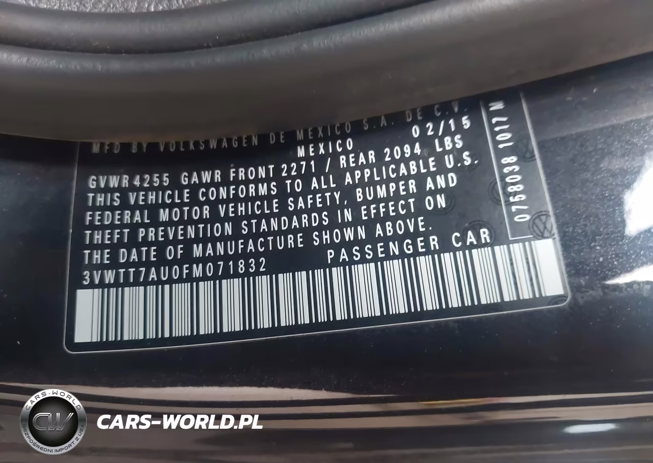 2015 Volkswagen Golf Gti 2.0T S 2-Door VIN:3VWTT7AU0FM071832 - 9