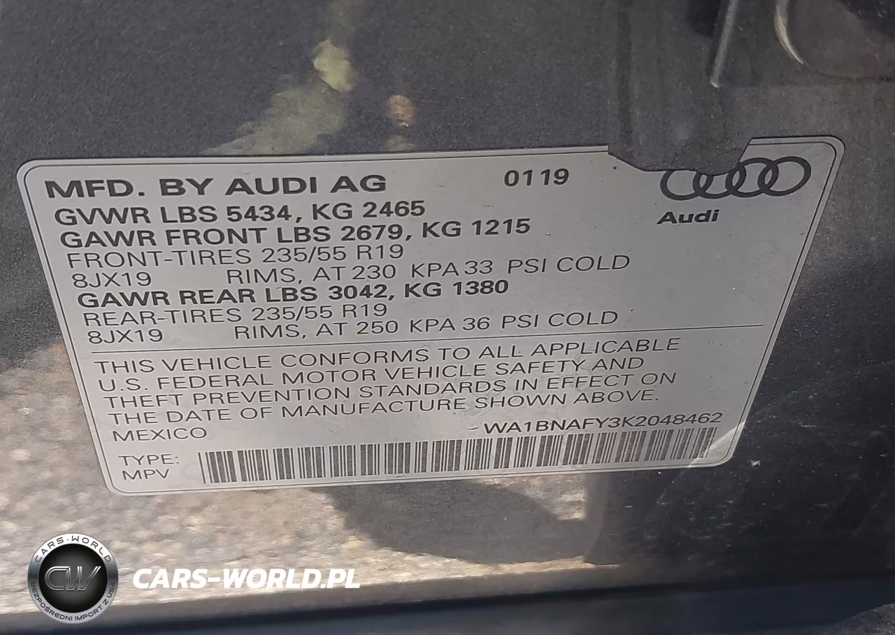 2019 Audi Q5 45 Premium VIN:WA1BNAFY3K2048462 - 9