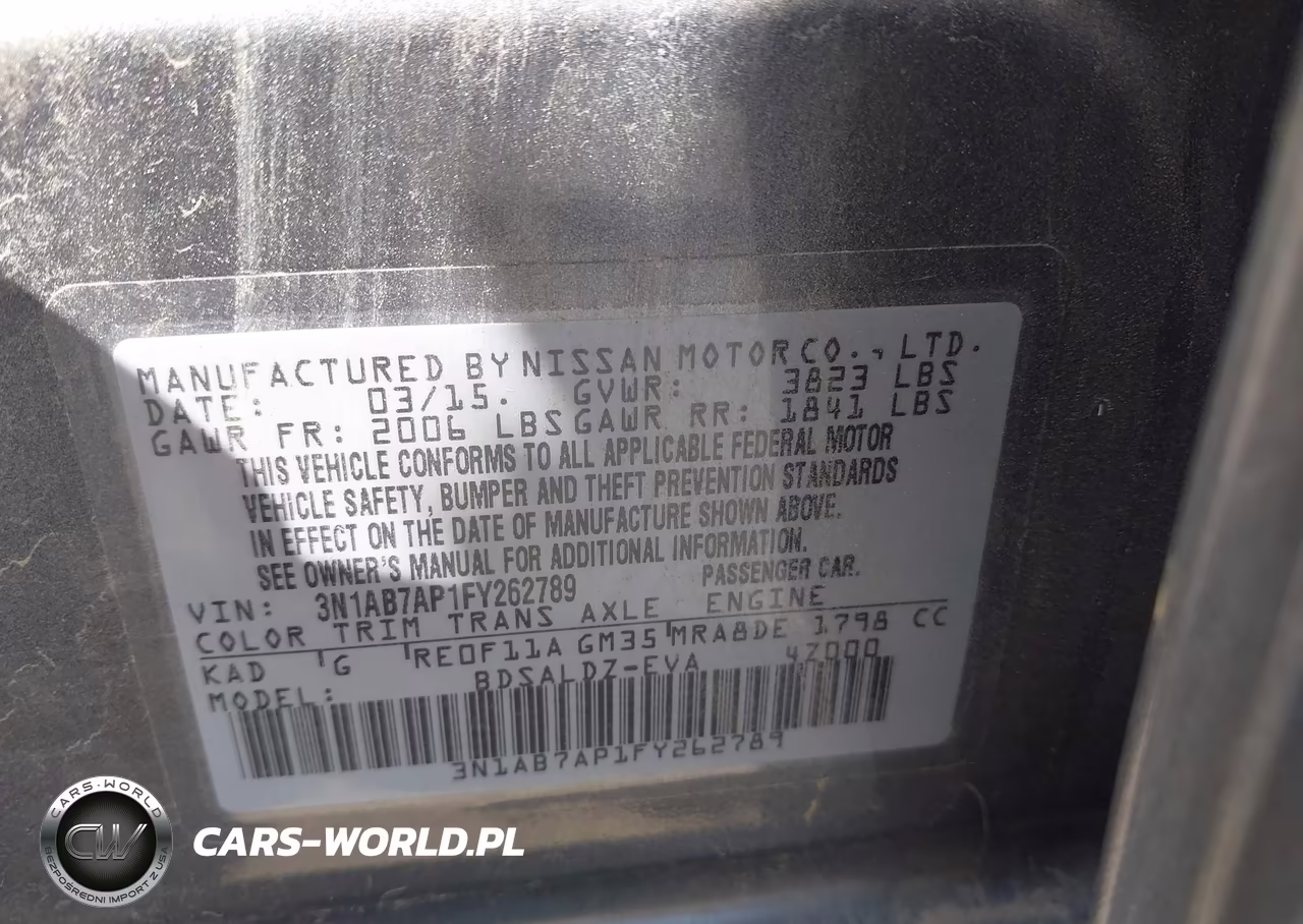 2015 Nissan Sentra Fe+ S-S-Sl-Sr-Sv VIN:3N1AB7AP1FY262789 - 9
