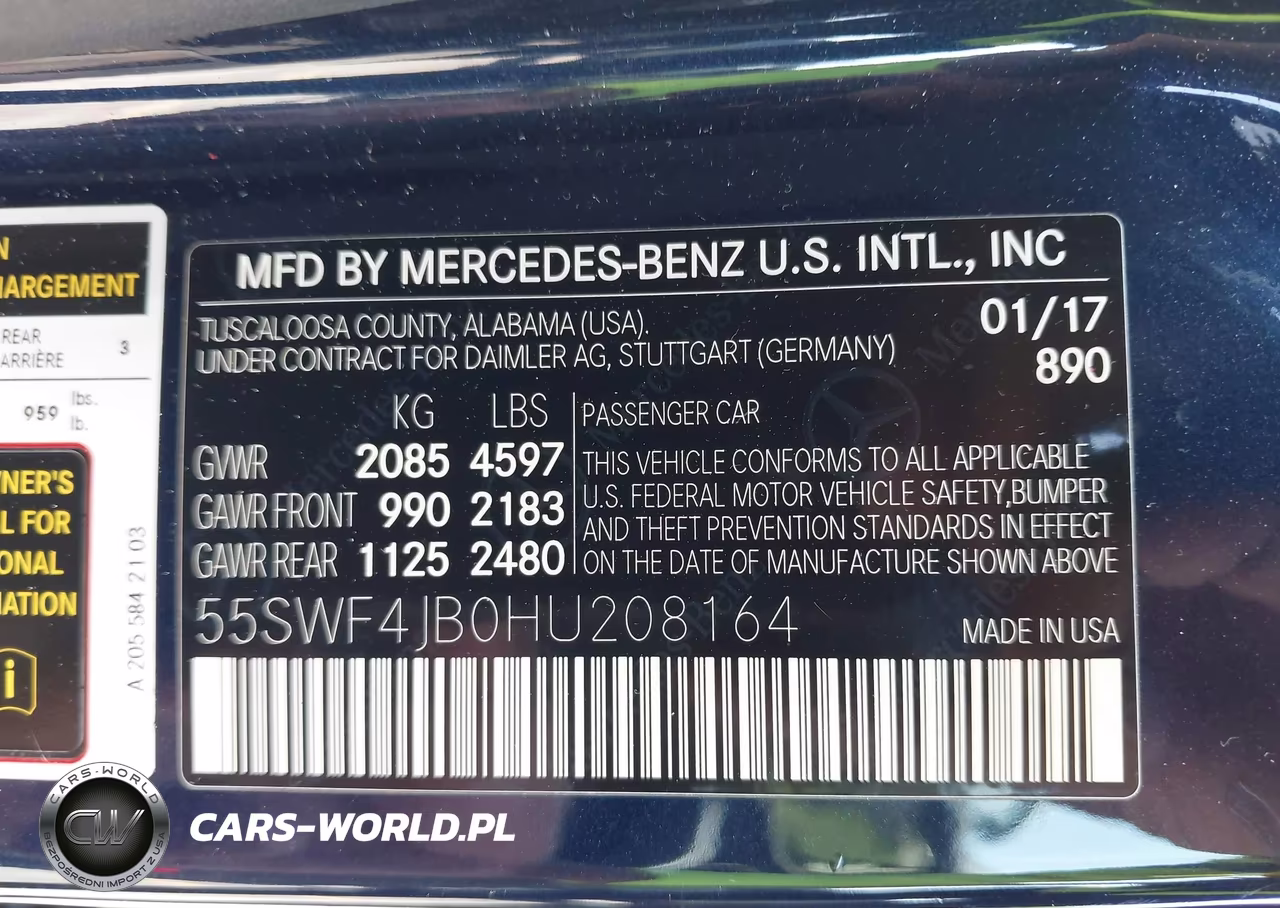 2017 Mercedes-Benz C 300 Sport VIN:55SWF4JB0HU208164 - 9