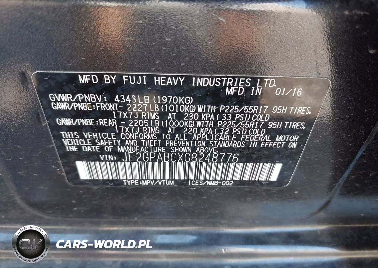 2016 Subaru Crosstrek 2.0I Premium VIN:JF2GPABCXG8248776 - 9