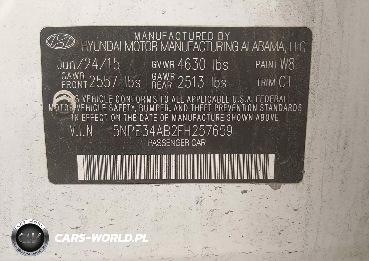 2015 Hyundai Sonata Limited 2.0T VIN:5NPE34AB2FH257659 - 9