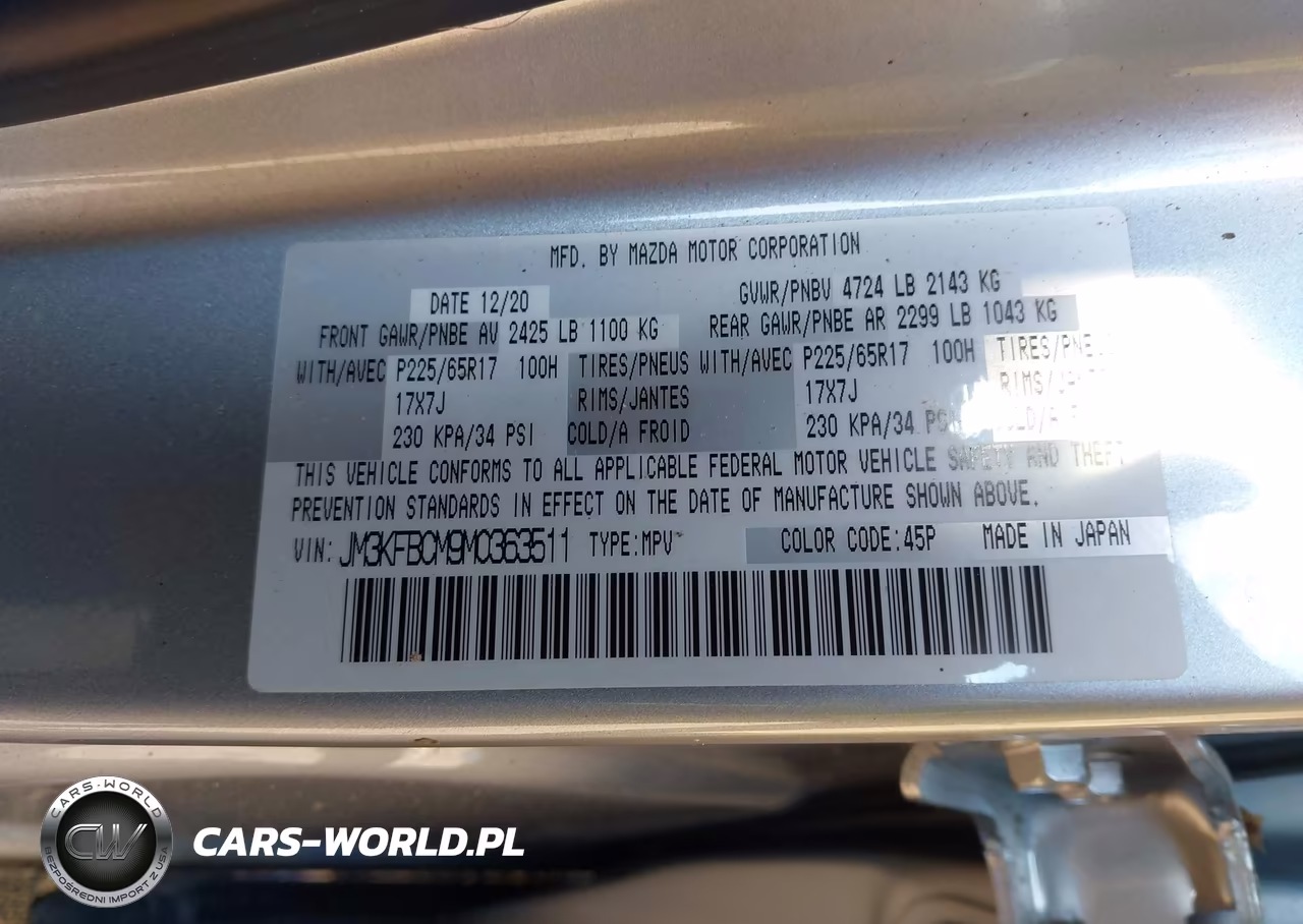 2021 Mazda Cx-5 Touring VIN:JM3KFBCM9M0363511 - 9
