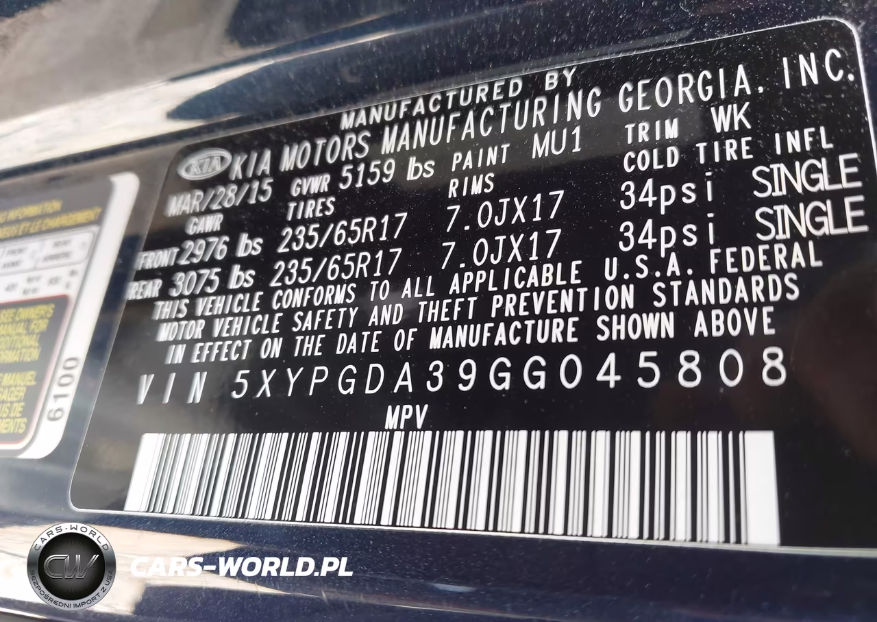 2016 Kia Sorento 2.4L Lx VIN:5XYPGDA39GG045808 - 9