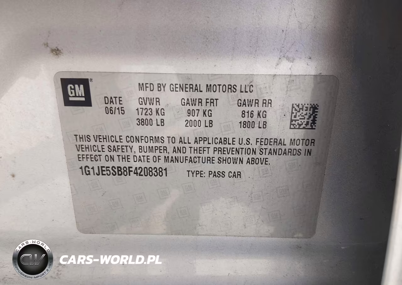 2015 Chevrolet Sonic Ltz Auto VIN:1G1JE5SB8F4208381 - 9