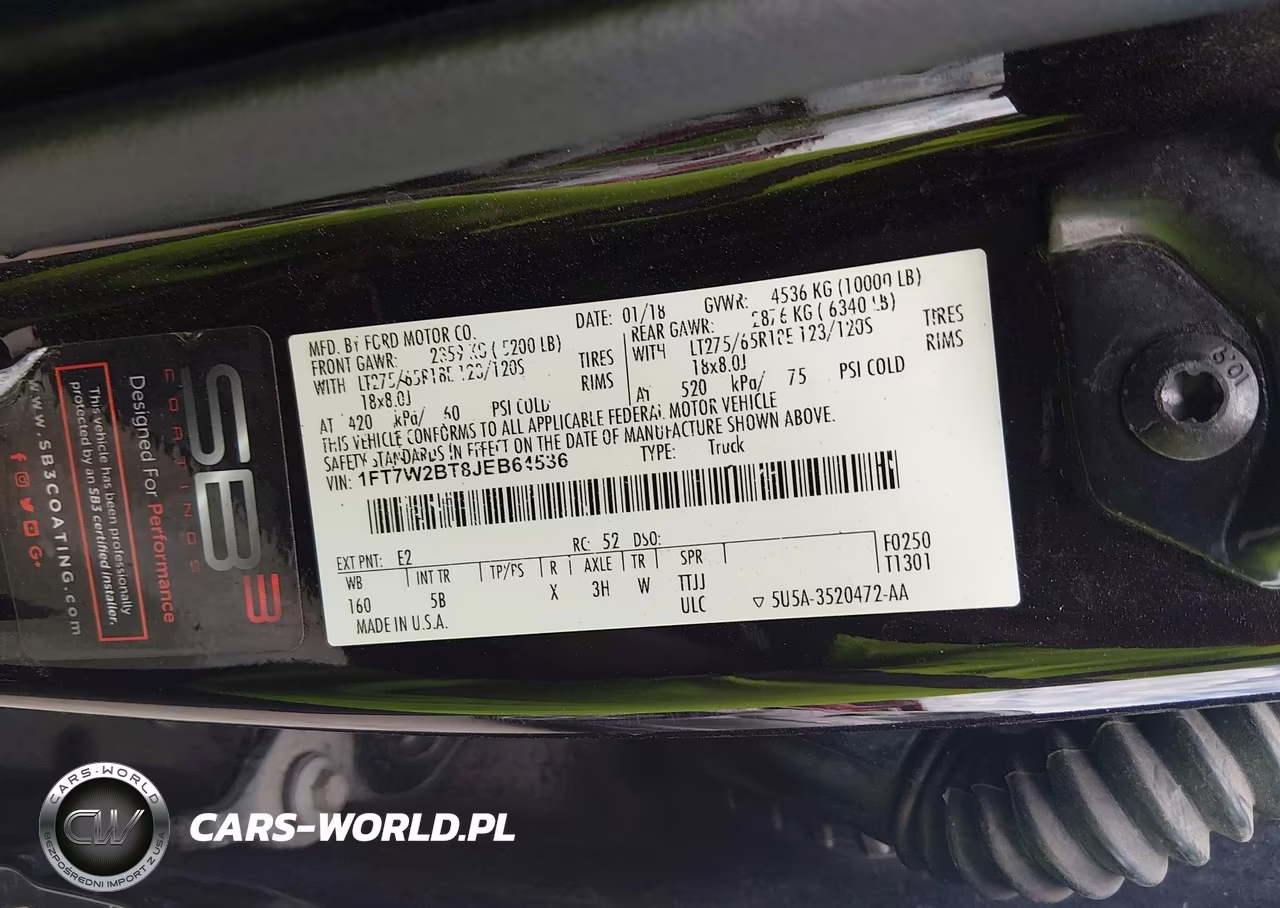 2018 Ford F-250 Lariat VIN:1FT7W2BT8JEB64536 - 9