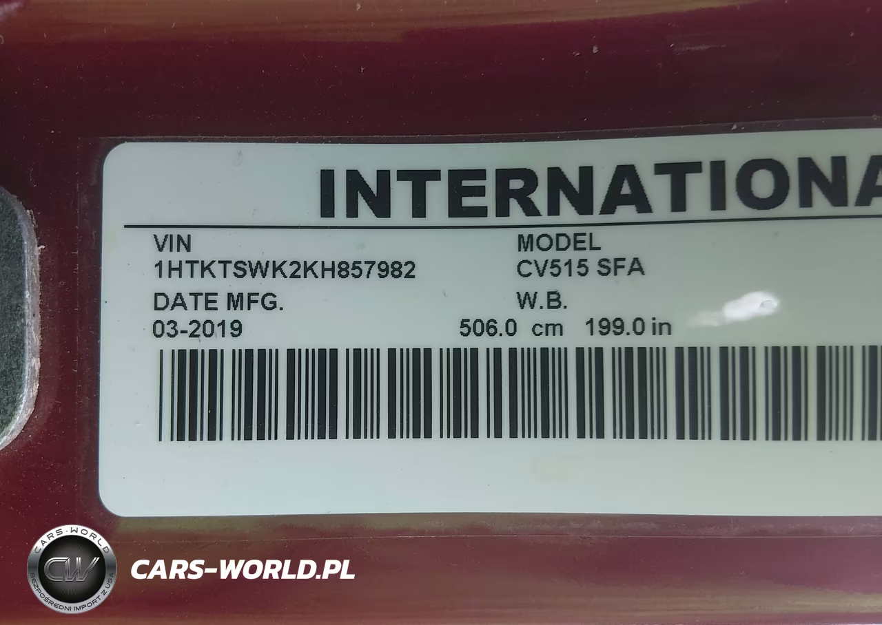 2019 International Cv VIN:1HTKTSWK2KH857982 - 8