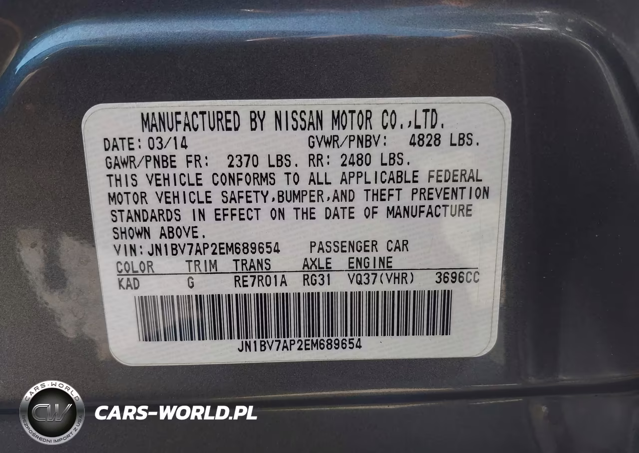 2014 Infiniti Q50 Premium VIN:JN1BV7AP2EM689654 - 9