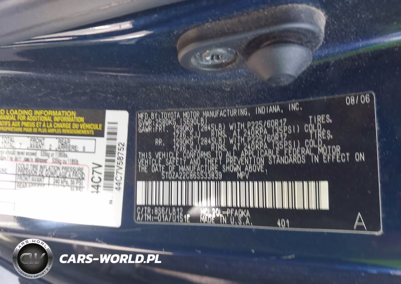 2006 Toyota Sienna Xle VIN:5TDZA22C86S533839 - 9
