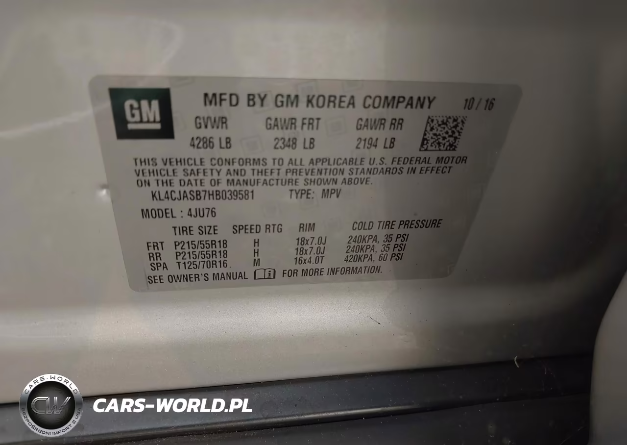 2017 Buick Encore Preferred VIN:KL4CJASB7HB039581 - 9