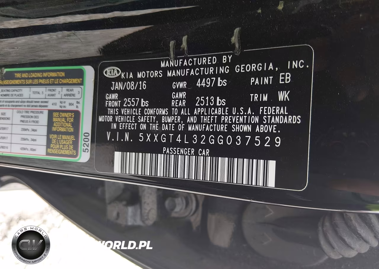2016 Kia Optima Lx VIN:5XXGT4L32GG037529 - 9