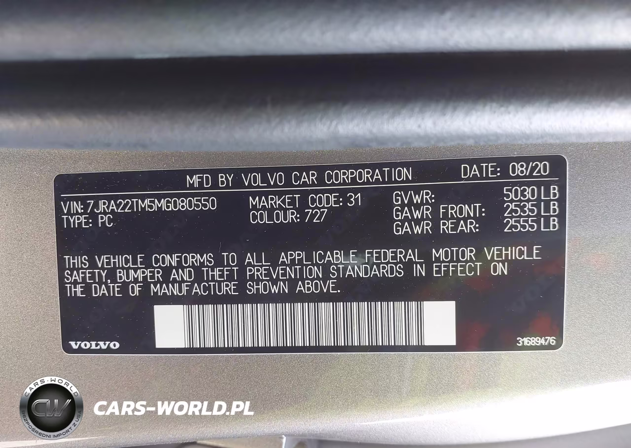 2021 Volvo S60 T6 R-Design VIN:7JRA22TM5MG080550 - 9
