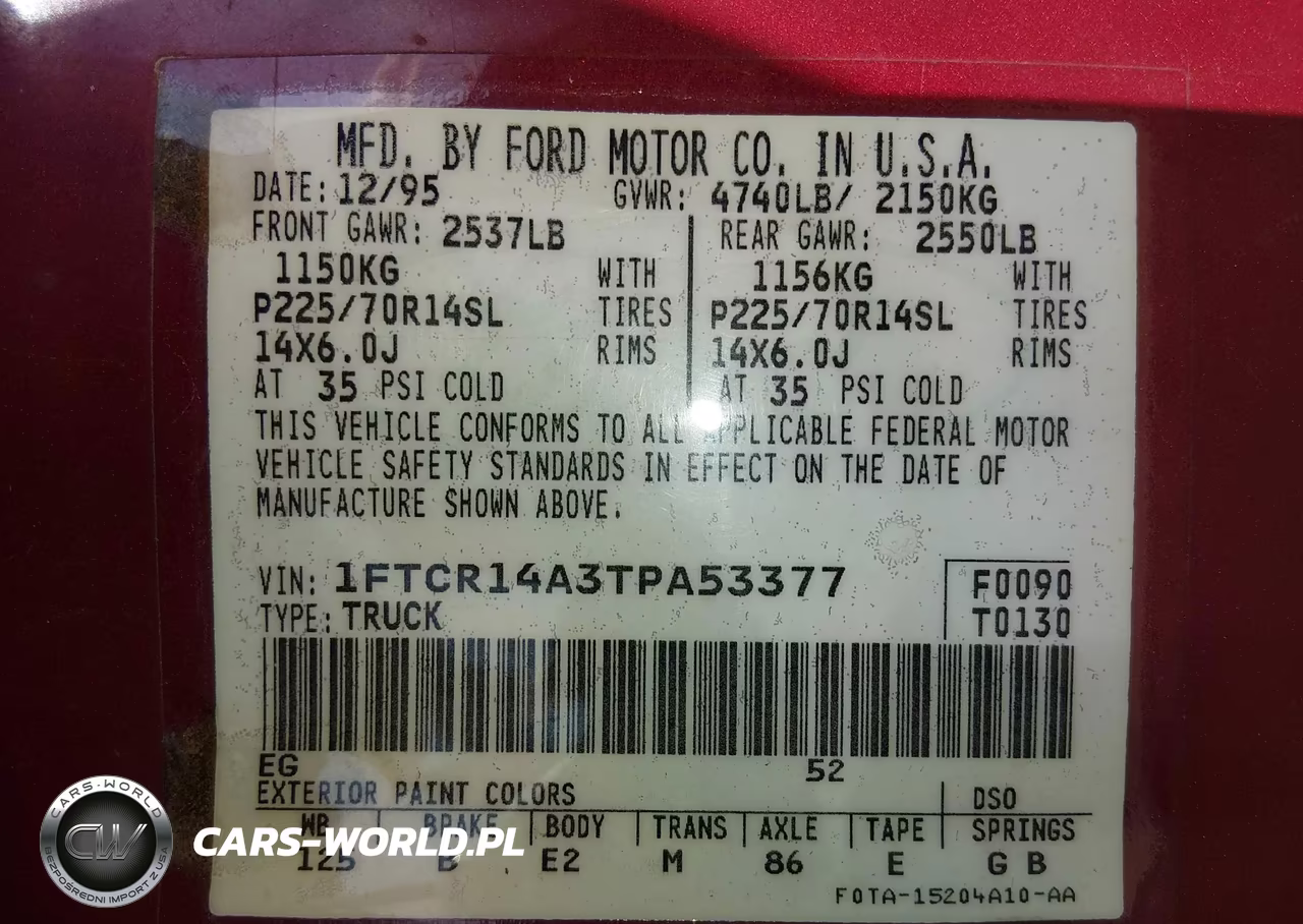 1996 Ford Ranger Super Cab VIN:1FTCR14A3TPA53377 - 9