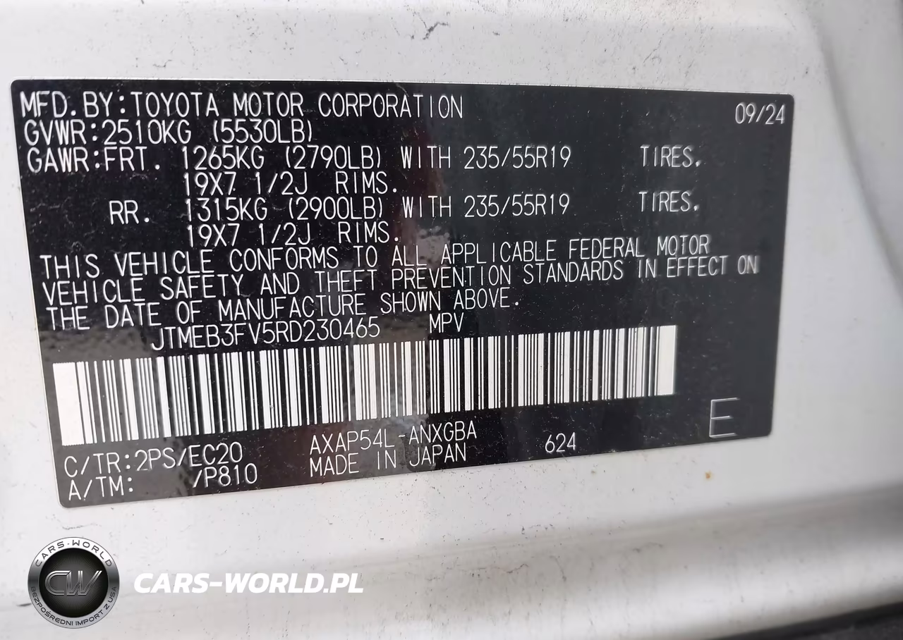 2024 Toyota Rav4 Prime Xse VIN:JTMEB3FV5RD230465 - 9