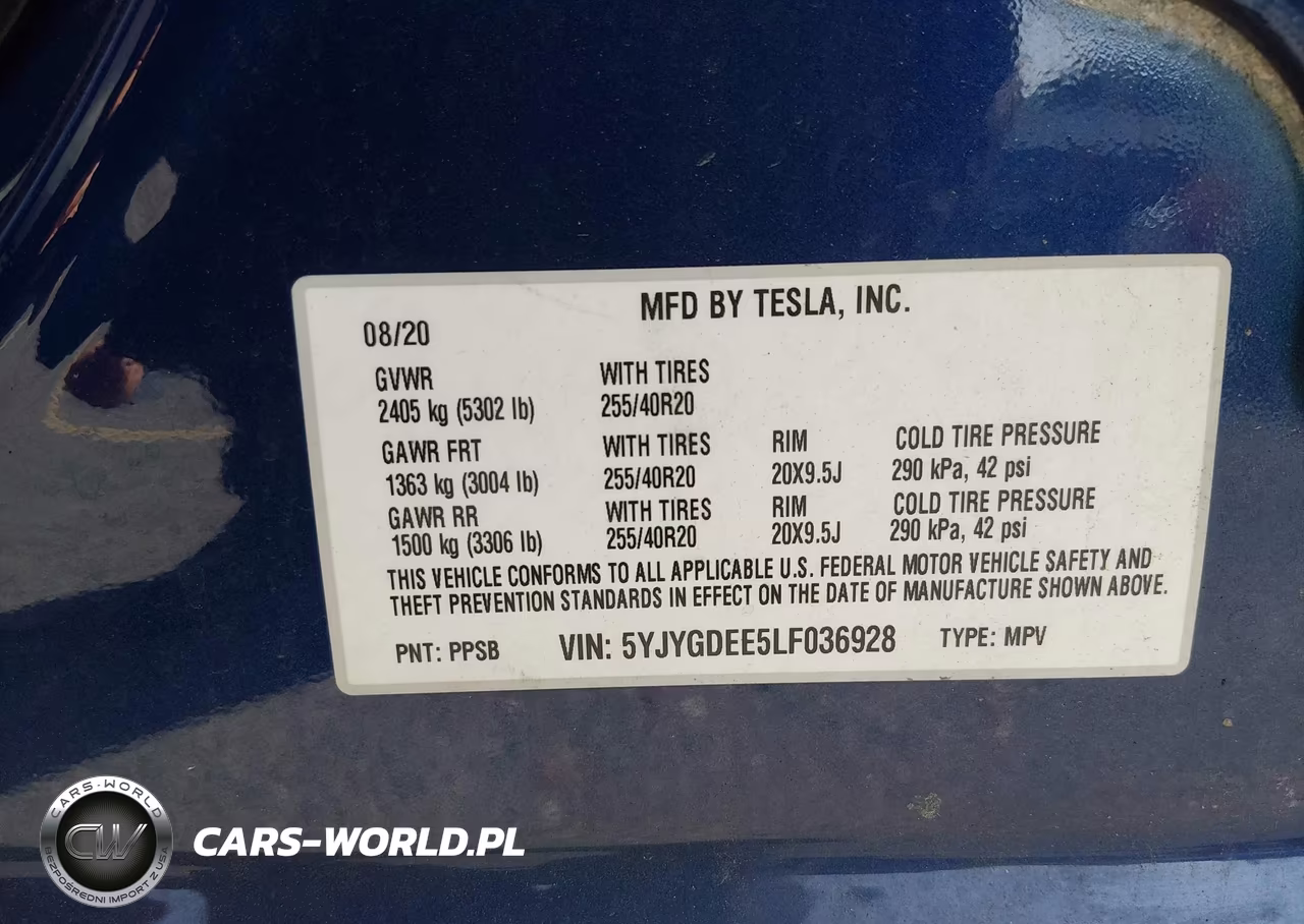 2020 Tesla Model Y Long Range Dual Motor All-Wheel Drive VIN:5YJYGDEE5LF036928 - 9
