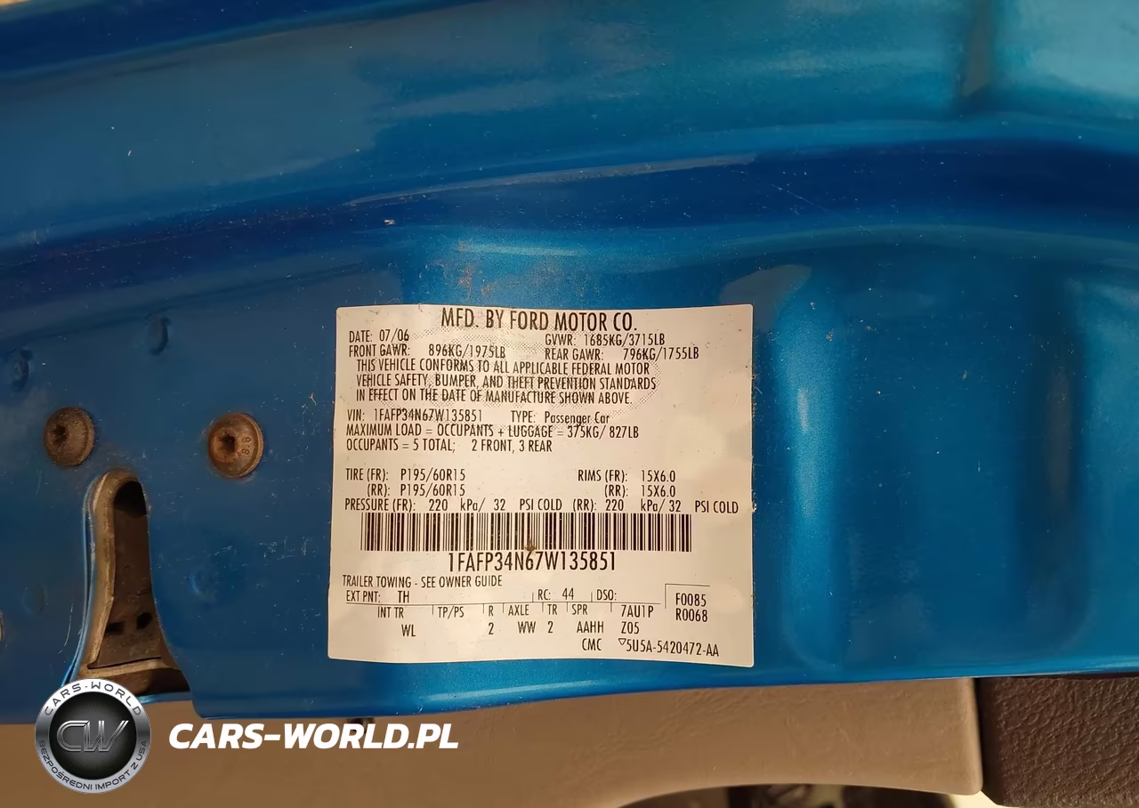 2007 Ford Focus S-Se-Ses VIN:1FAFP34N67W135851 - 9
