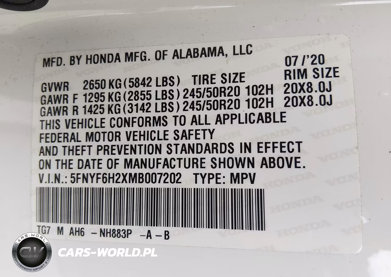 2021 Honda Pilot Awd Special Edition VIN:5FNYF6H2XMB007202 - 9