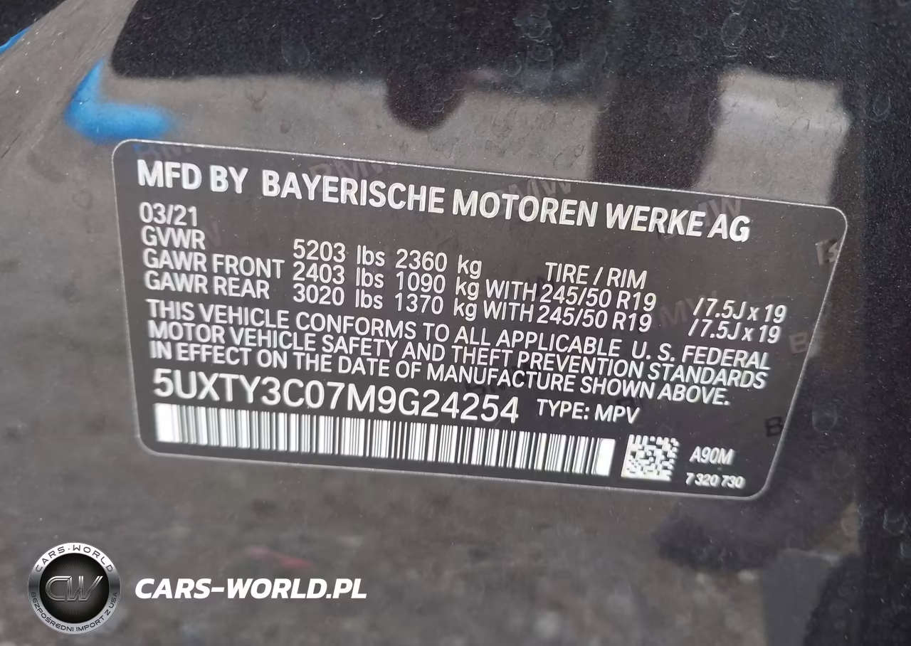 2021 BMW X3 Sdrive30I VIN:5UXTY3C07M9G24254 - 9
