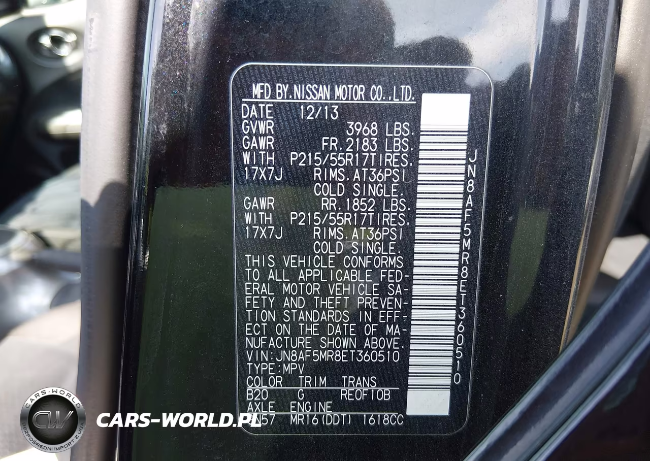 2014 Nissan Juke Sv VIN:JN8AF5MR8ET360510 - 9